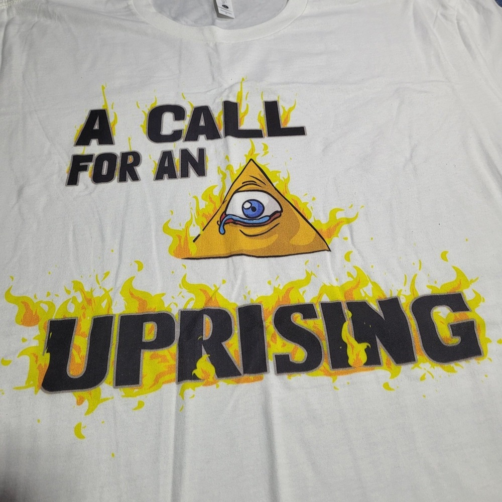 Next Level Apparel Mens Large White A Call For An Uprising Graphic T-Shirt